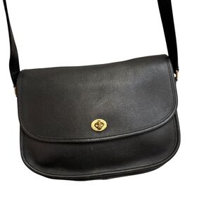 Coach 2005 9790 vintage black leather city bag